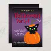 ブー！カボチャのハロウィン/誕生日招待状 招待状 (正面/裏面)