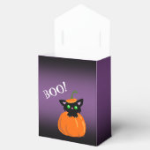 ブー！カボチャのハロウィーンのお願い箱に入った猫 フェイバーボックス (オープン)
