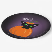 ブー！キャットインアパンプキンハロウィーン紙プレート ペーパープレート (アングル)