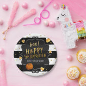 ブー！キャンディーコーンの衣装ハローウィンパーティ ペーパープレート (パーティー)