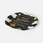 ブー！キャンディーコーンの衣装ハローウィンパーティ ペーパープレート (アングル)