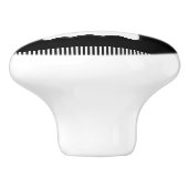 ブー！キュート不気味幽霊ハロウィーン白黒 セラミックノブ (側面)