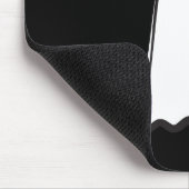 ブー！キュート不気味幽霊ハロウィーン白黒 マウスパッド (コーナー)