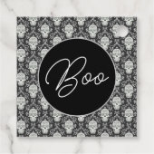 ブー！ゴシックスカルダマスクメッセージカード フェイバータグ (裏面)