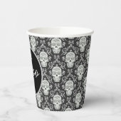 ブー！ゴシックスカルダマスク紙カップ 紙コップ (左)