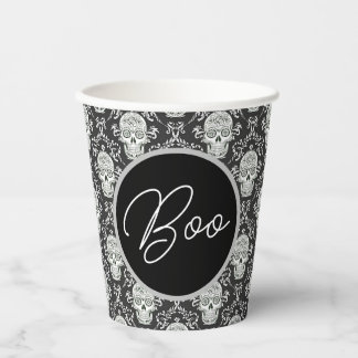 ブー！ゴシックスカルダマスク紙カップ 紙コップ