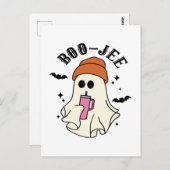 ブー・ジェー面白いハロウィーンタンブラーインスパイア幽霊 ポストカード (正面/裏面)