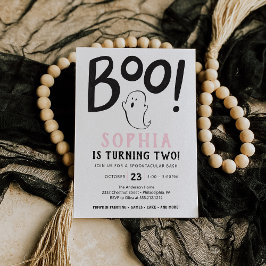 ブー!セカンドバースデーパーティハロウィーン招待状 招待状