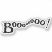 ブー！タイポグラフィハロウィーンイラストレーション シール (正面)