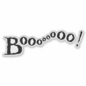 ブー!タイポグラフィハロウィーンイラストレーション シール (正面)