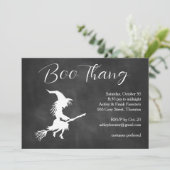 ブー タン フライング ウィッチ クラウディ ハロウィン パーティー 招待状 (スタンド正面)