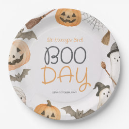 ブー・デー ハロウィン お誕生日おめでとう ペーパープレート