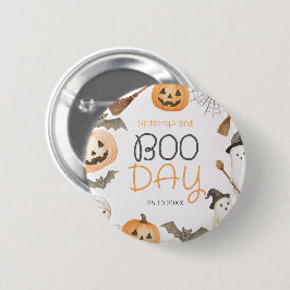 ブー・デー ハロウィン お誕生日おめでとう 缶バッジ