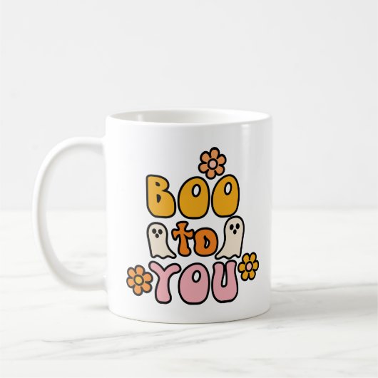 ブー・トゥ・ユー かわいいハロウィン コーヒーマグカップ (左)