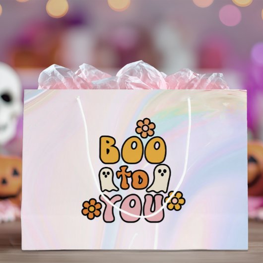 ブー・トゥ・ユー かわいいハロウィン ラージペーパーバッグ