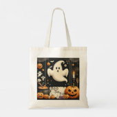 ブー・トゥ・ユー・ハロウィン・パンプキンジャック・クルーのお化けハロウィン トートバッグ (裏面)