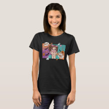 “ブー!トリック オア トリート!” コミックパネル ハロウィンTシャツ