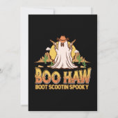 ブー・ハウ・ウエスタン・ハロウィン・ヴィンテージ・幽霊・おもしろ・かわいい 招待状 (裏面)