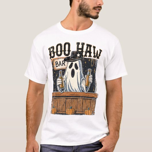 ブー・ハウ・レトロ・ウェスタン・ハロウィン Tシャツ (正面)