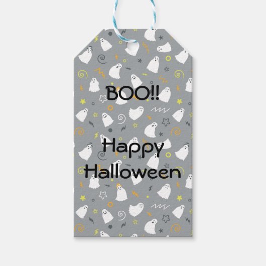 ブー！ハッピーハローウィンラベル ギフトタグ (正面)