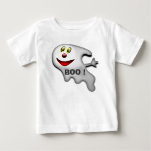 ブー!ハッピーハローウィン幽霊 ベビーTシャツ