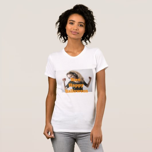 ブー ハッピー ハロウィン Tシャツ (正面フル)