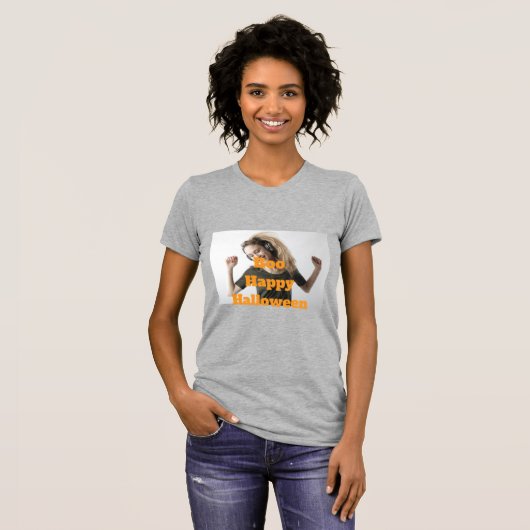 ブー ハッピー ハロウィン Tシャツ (正面フル)