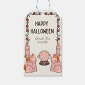 ブー！ハロウィンガーリー誕生日ガールパーティートリートGif ギフトタグ (正面)