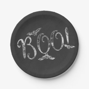 ブー!ハロウィンシャルボードチョークホリデーパーティー ペーパープレート