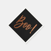 ブー！ハロウィンモダンハロウィーンナプキン スタンダードカクテルナプキン (角)