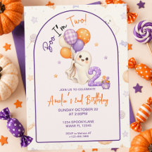 ブー！ハロウィン2歳の誕生日招待状