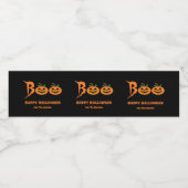 ブー！ハロウィーンかぼちゃ水瓶用ラベルセット ペットボトルラベル (シングルラベル)