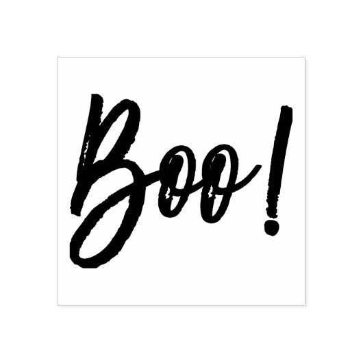 ブー!ハロウィーンのスクリプトモダンスタンプ ラバースタンプ (インプリント)