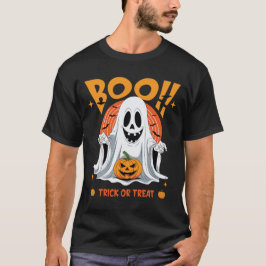 ブー!ハロウィーンの幽霊トリック・オア・トリート Tシャツ