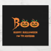 ブー！ハロウィーンパンプキンズビールボトルラベルセット ビールラベル (シングルラベル)