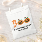 ブー！ハロウィーンパンプキンフリットバッグ フェイバーバッグ (クリップ留めされた状態)