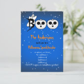 ブー！ハロウィーンホワイトパンプキンス招待状 招待状 (スタンド正面)