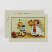 ブー!ハロウィーンヴィンテージ 招待状 (正面/裏面)