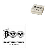 ブー！ハロウィーン幽霊カボチャ ラバースタンプ (押印)