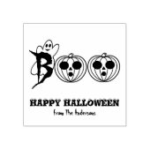 ブー！ハロウィーン幽霊カボチャ ラバースタンプ (インプリント)