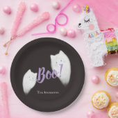 ブー！ハロウィーン幽霊キャットキュートブラック ペーパープレート (パーティー)