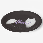 ブー！ハロウィーン幽霊キャットキュートブラック ペーパープレート (アングル)