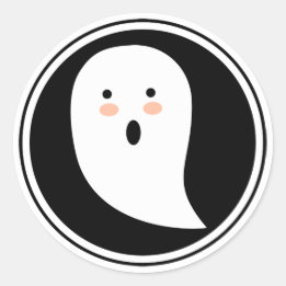ブー!ハロウィーン幽霊シール ラウンドシール
