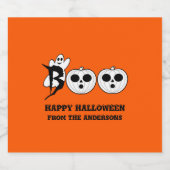ブー！ハロウィーン幽霊ビールボトルラベルセット ビールラベル (シングルラベル)
