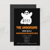 ブー！ハロウィーン幽霊招待状 招待状 (正面/裏面)