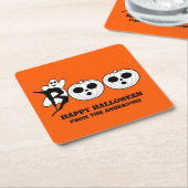 ブー！ハロウィーン幽霊紙コースター スクエアペーパーコースター (アングル)