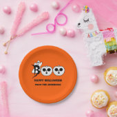 ブー！ハロウィーン幽霊紙プレート ペーパープレート (パーティー)