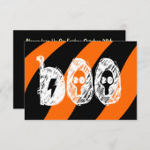 「ブー」ハロウィーン招待状はパーティの招待状 招待状 (正面/裏面)