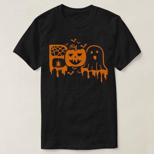 ブー・ハロウィーン Tシャツ (デザイン正面)