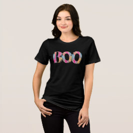 ブー!ハロウィーンTシャツの幽霊不気味挨拶 トライブレンドTシャツ